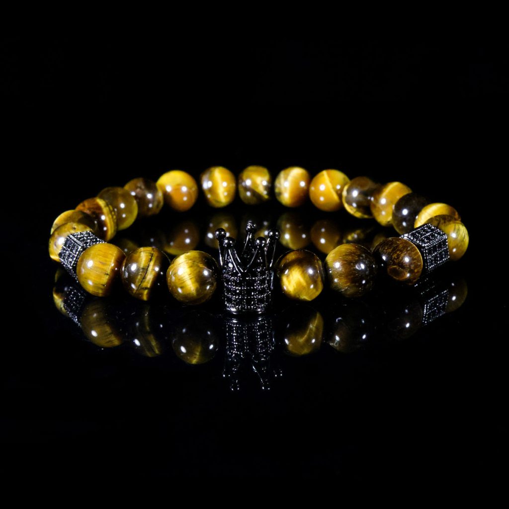 Golden Tiger Crown Bracelet – Natural Tiger Eye Luxury Edition 4