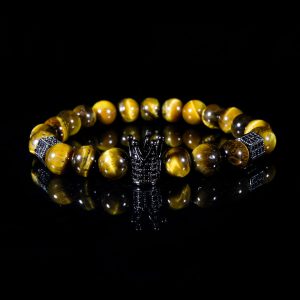 Golden Tiger Crown Bracelet – Natural Tiger Eye Luxury Edition 4