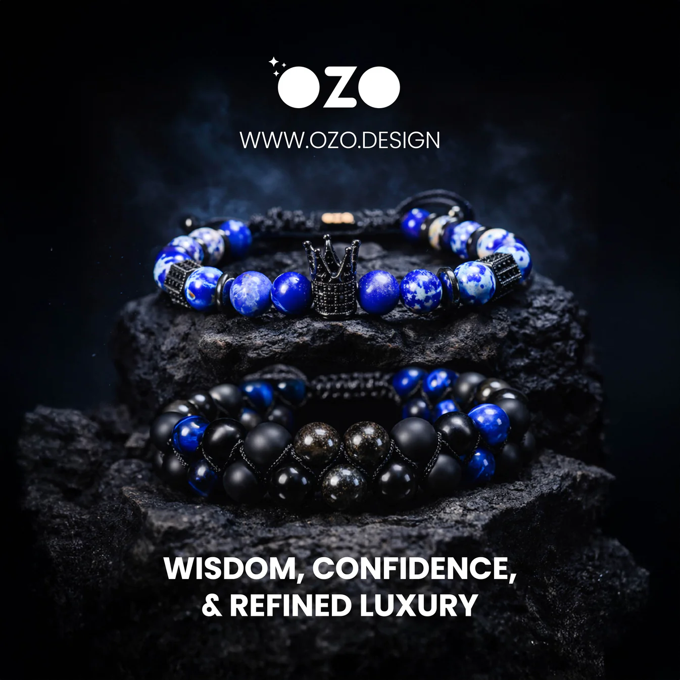 OZO Royal Sapphire Stone Bracelet (GIFT SET) Regular